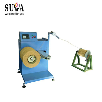 Twisted paper rope rewinding machine